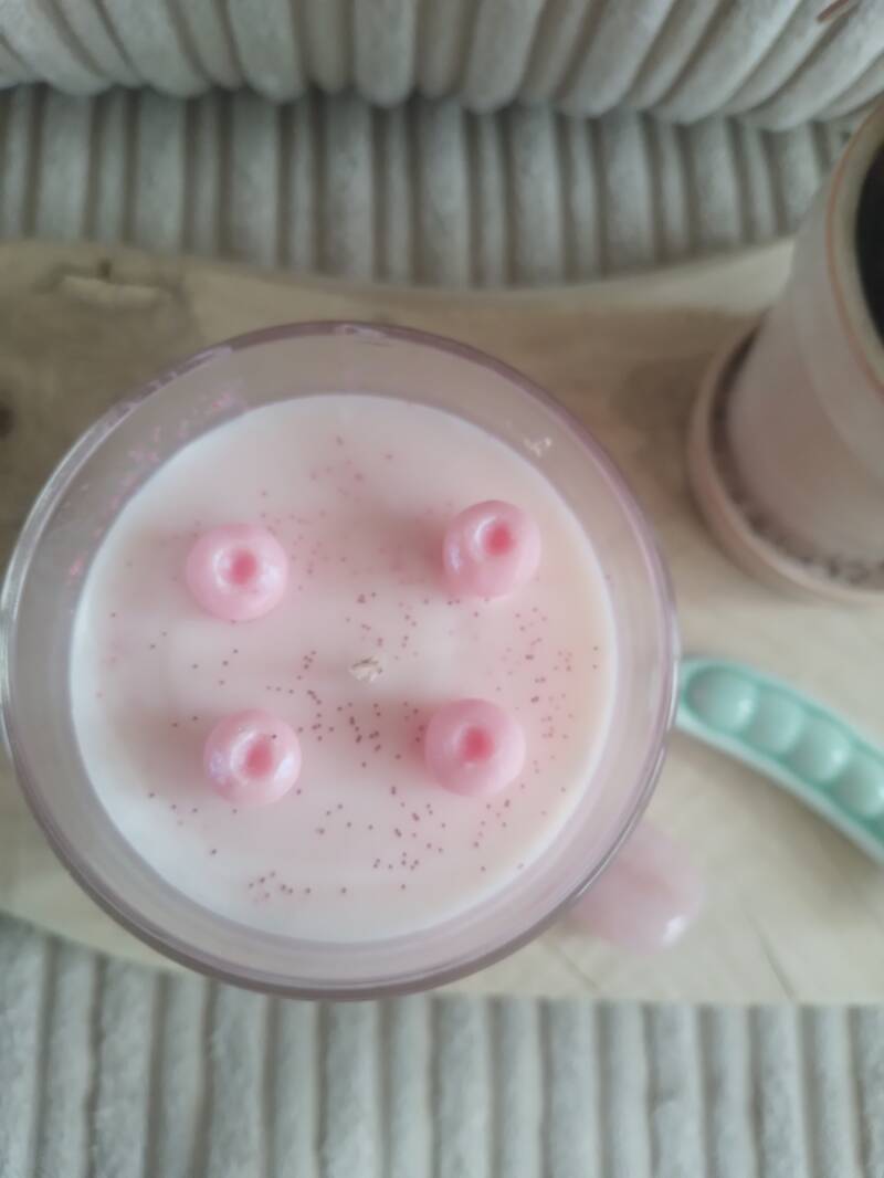 Sojakaars "Bloesemkus Besje" - Handgemaakt & Vegan