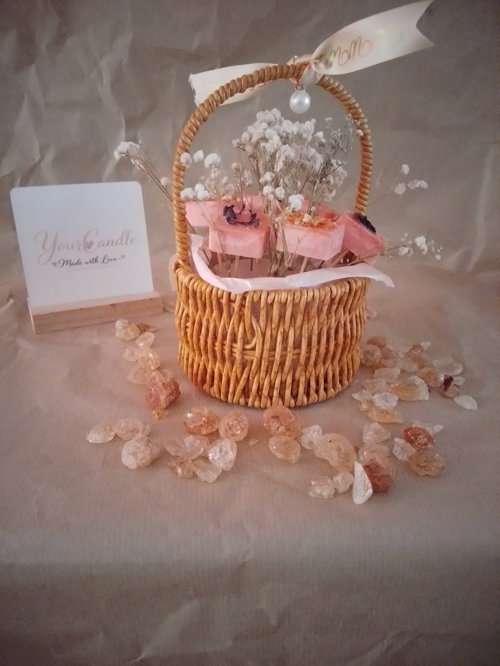 Waxmelt Boeket met gedroogde Hibiscus & Goudsbloem