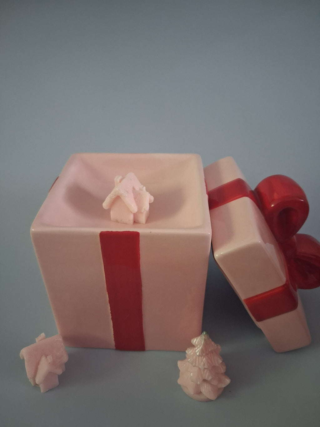 Roze kerstcadeau waxmeltbrander
