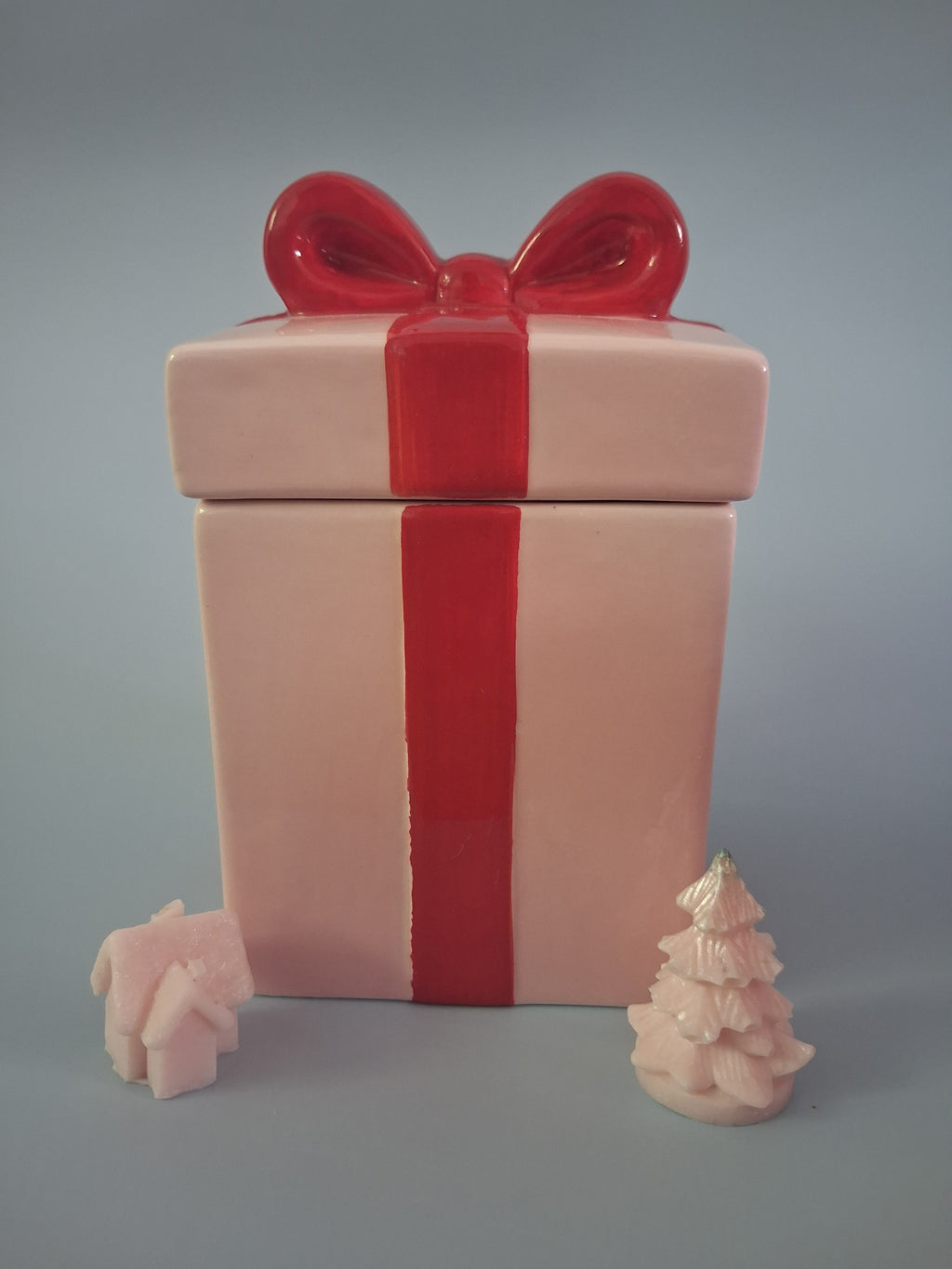 Roze kerstcadeau waxmeltbrander