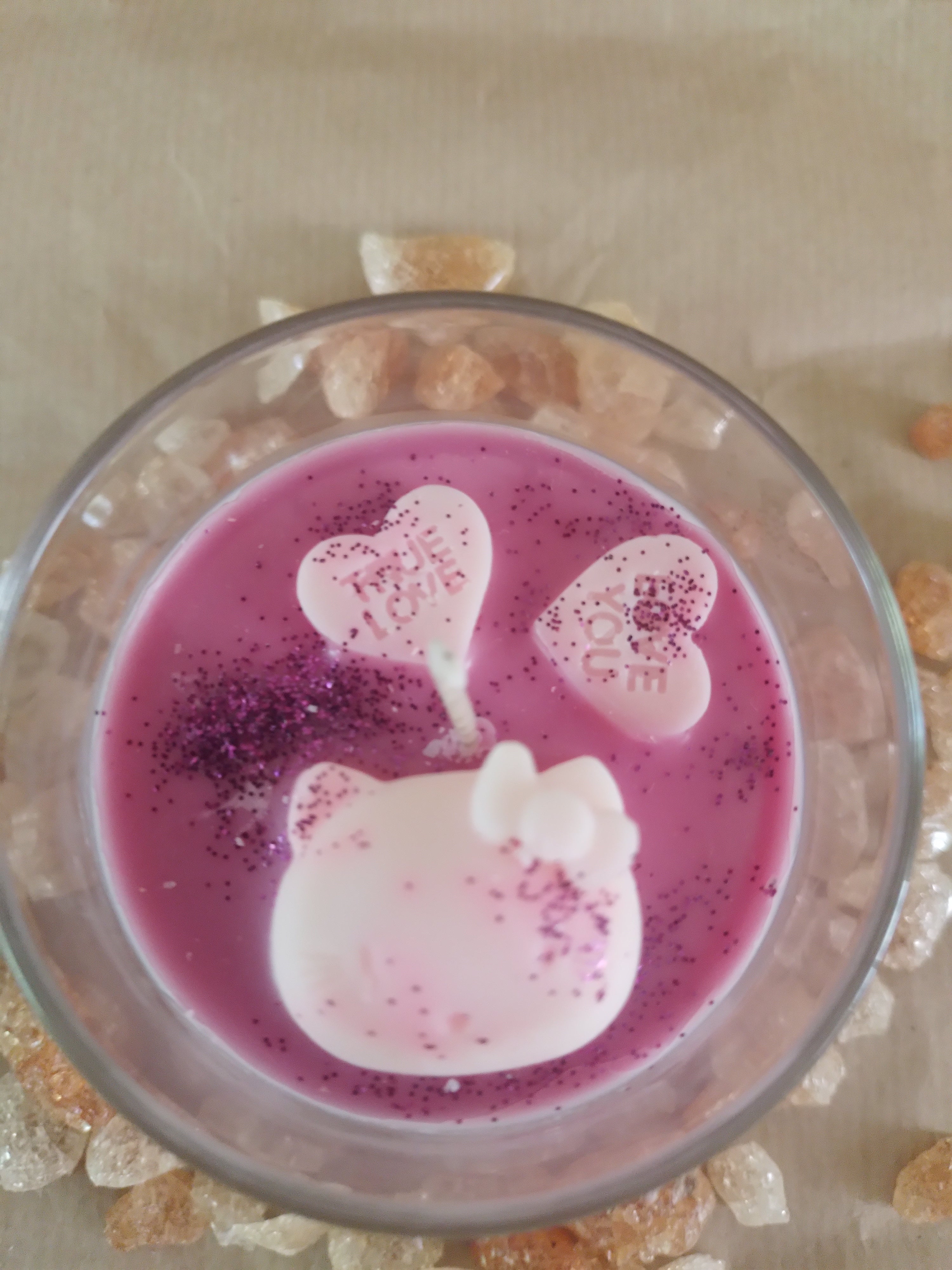 Geurkaars "Kitty’s Roze Droom" – Zoet & Dromerig
