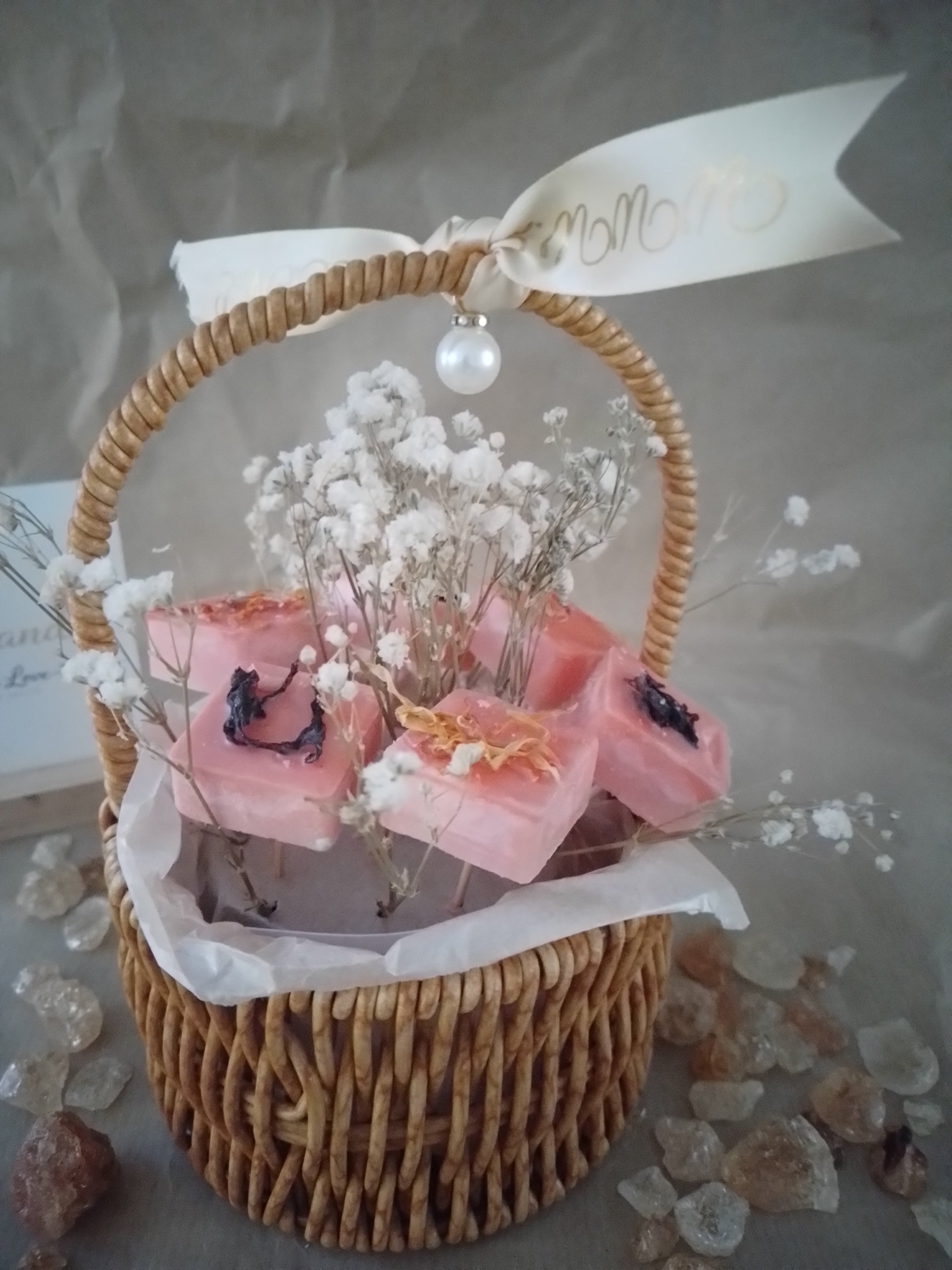 Waxmelt Boeket met gedroogde Hibiscus & Goudsbloem