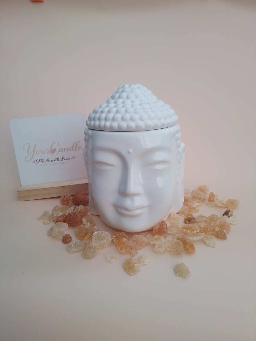 Luxe Keramische Geurbrander "Zen Buddha" – Wit