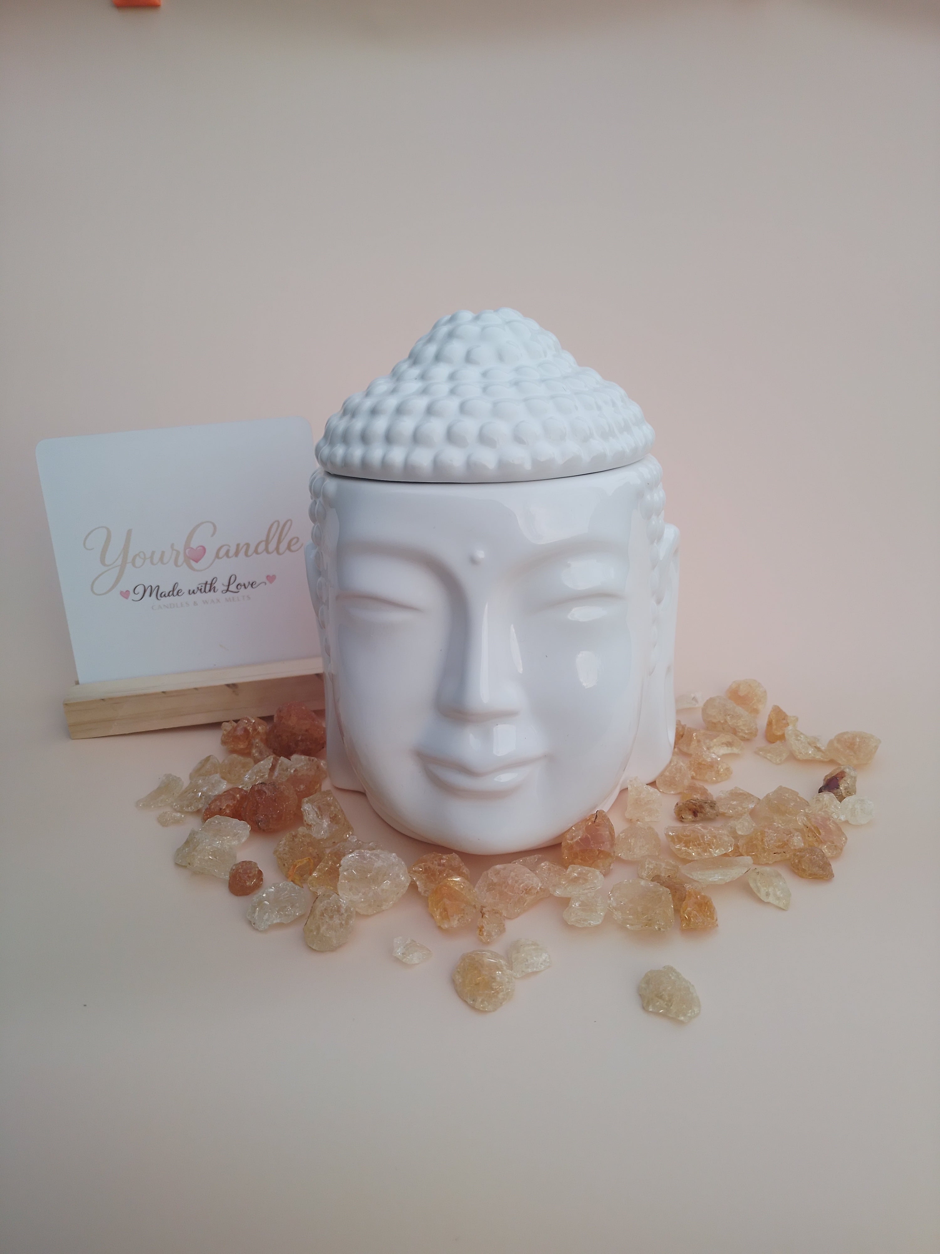 Luxe Keramische Geurbrander "Zen Buddha" – Wit