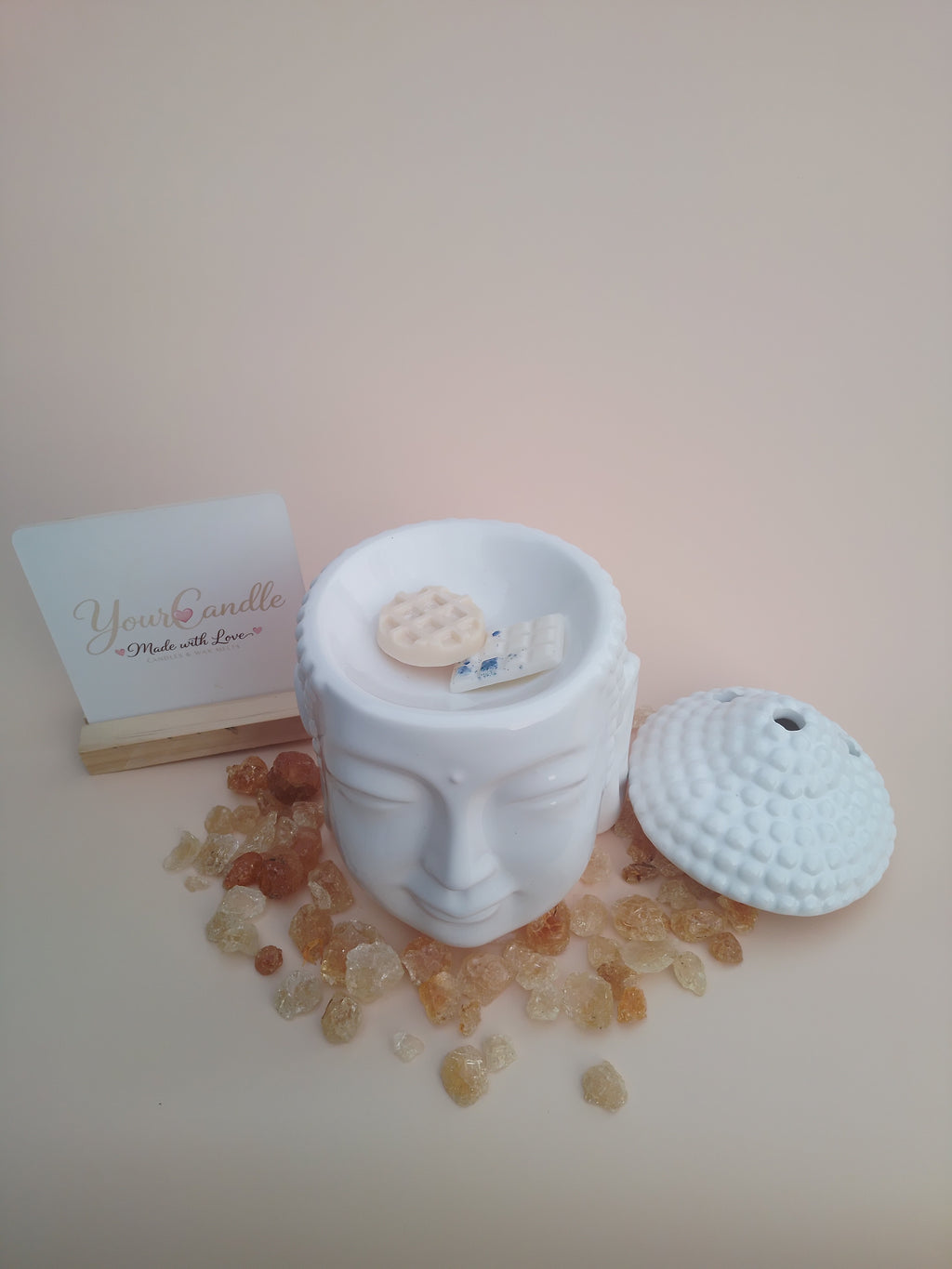 Luxe Keramische Geurbrander "Zen Buddha" – Wit