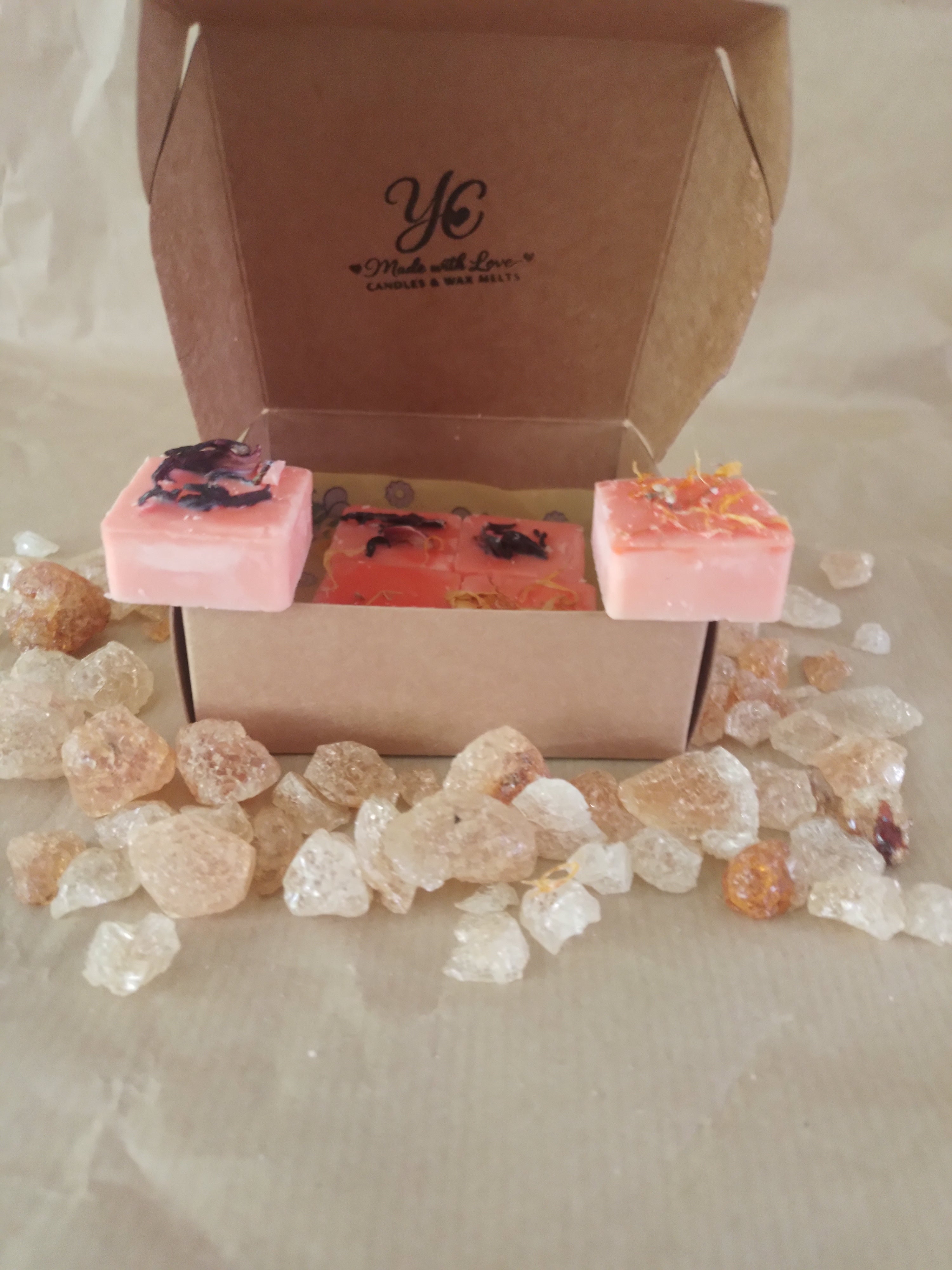 Waxmelts met gedroogde Hibiscus & Goudsbloem