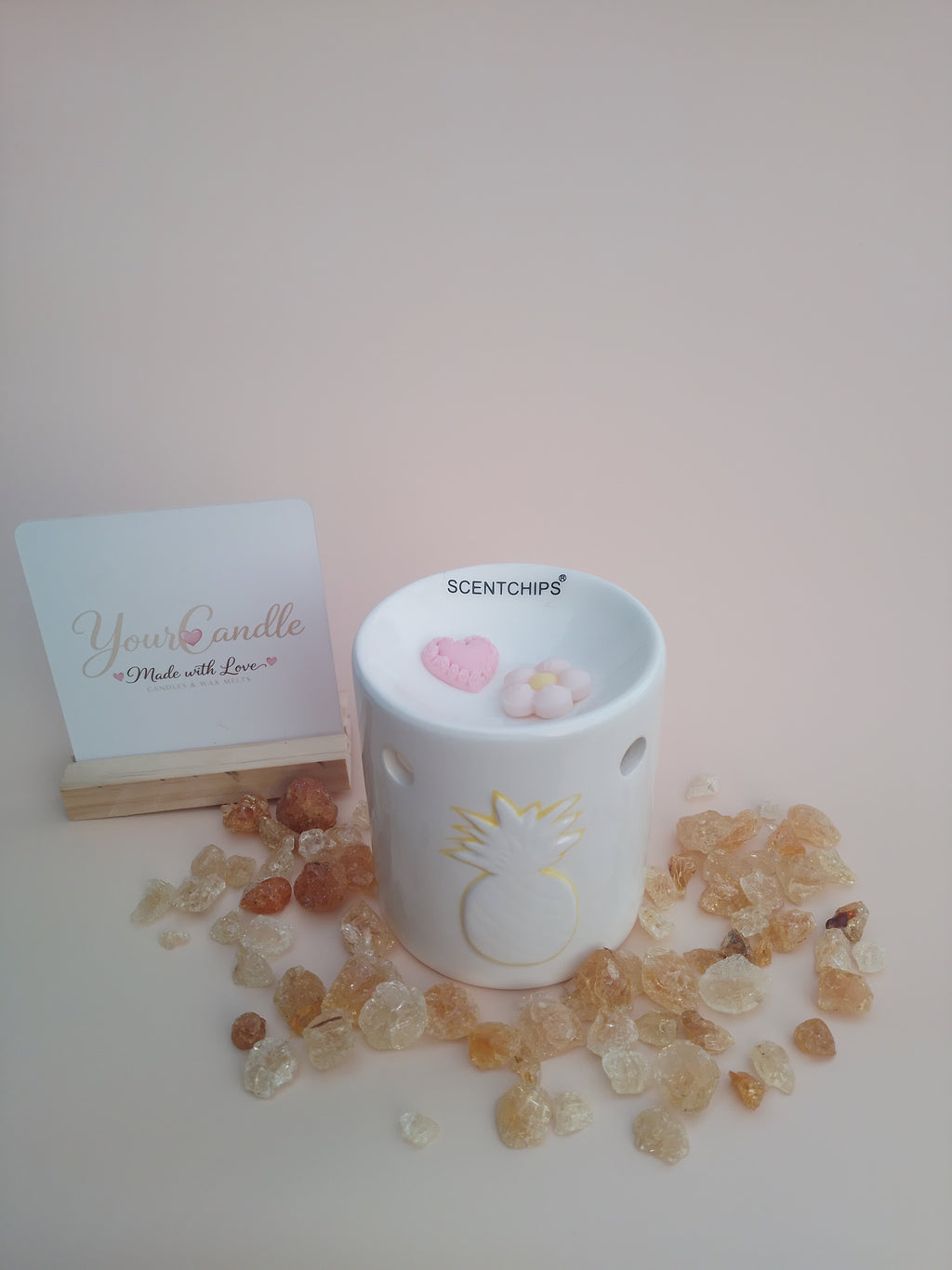 Witte Waxmelt Brander Ananas - Keramiek Design | YourCandle