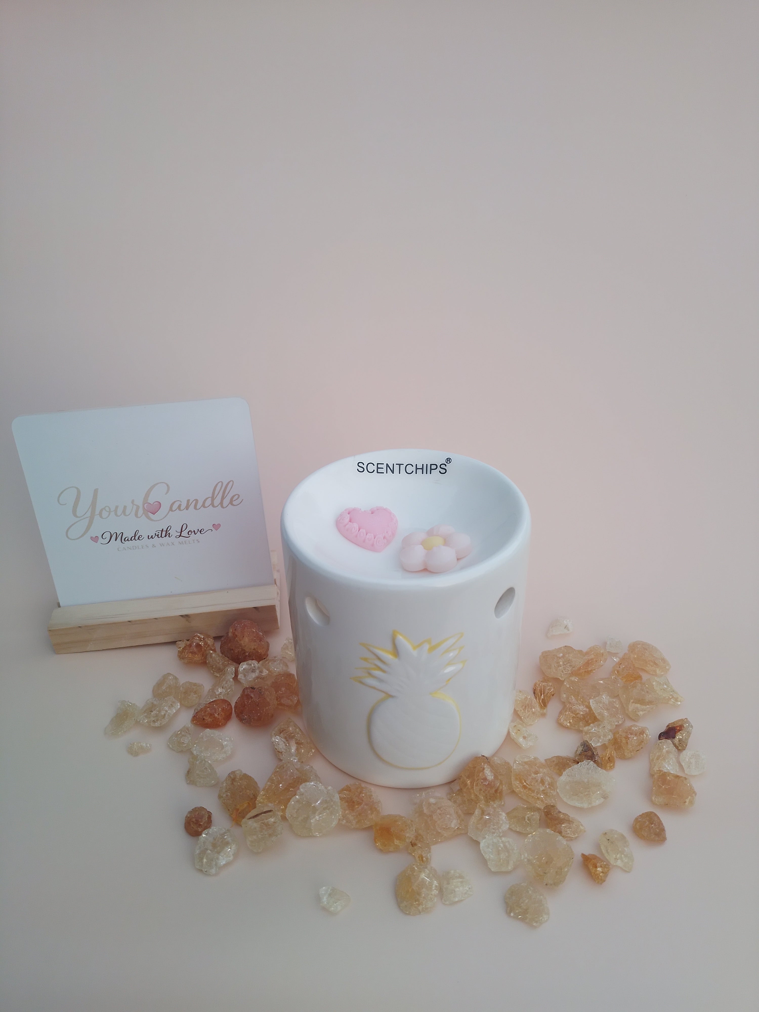 Witte Waxmelt Brander Ananas - Keramiek Design | YourCandle