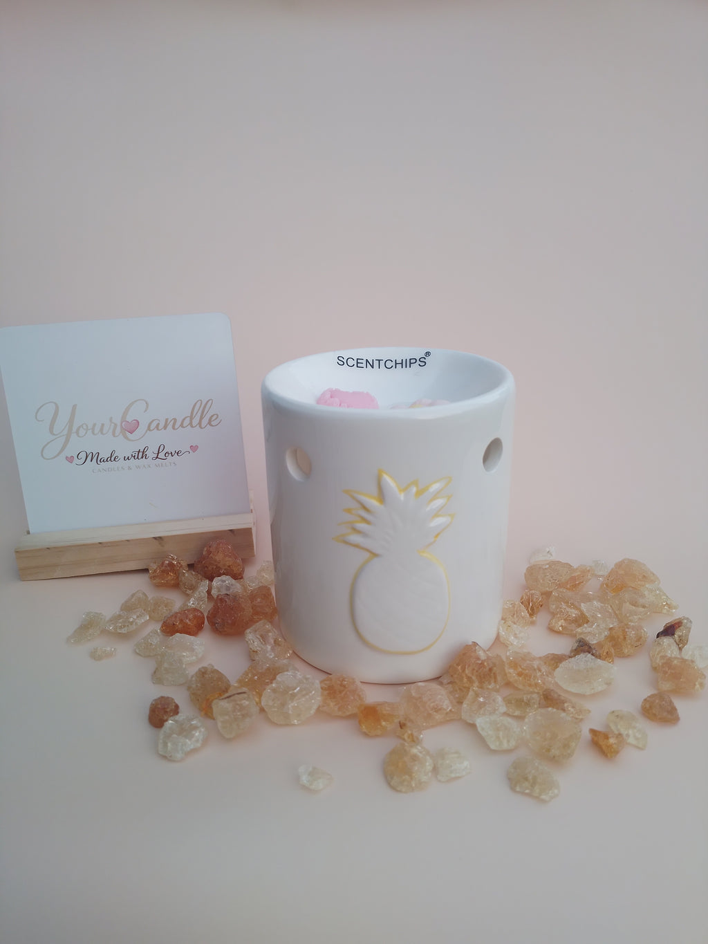 Witte Waxmelt Brander Ananas - Keramiek Design | YourCandle